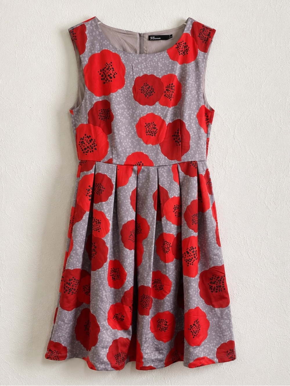 DEAR CREATURES FOR ANTHROPOLOGIE POPPY FIT FLARE VINTAGE INSPIRED FLORAL DRESS M - Picture 4 of 5